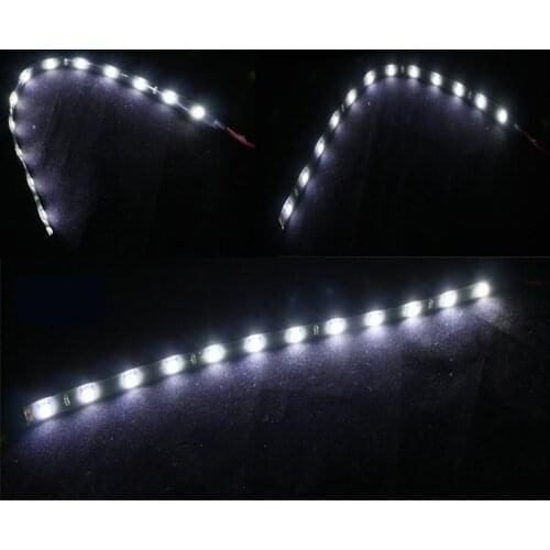 1PCS 30cm 12V 15 LEDs Car Waterproof Strip Lamp Flexible Light Flexible Vehicle Led Automobiles Stripe Daytime Running Lights