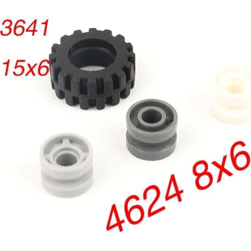 10PCS 87414 / 3641 / 4624 High-tech building blocks wheel hub tire parts accessories MOC Educational Toys