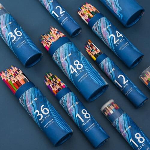 12/24/36/48 lapis de cor Professional Water Soluble color Pencil Premium Soft Core Watercolor Pencils for Art School Supplies