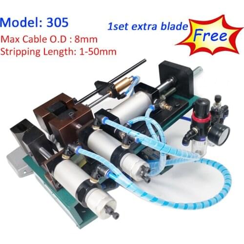 305 semi-automatic Pneumatic cable wire stripping peeling machine multi core wire Cutting sheath stripper