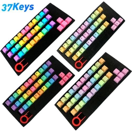 37 Key Colorful PBT Mechanical Keyboard Gaming Keycap Set Switches Replacement Translucidus Computer Accessory Backlit Office