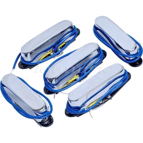 5Pcs Chrome Electric Guitar String Pickup Neck Pickup For Fender TL Guitar Replacement