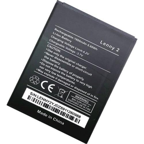 5pcs/lot 1800mAh Replacement Lenny 2 Battery For Wiko LENNY2 Batterie Bateria Batterij Cell Phone Batteries