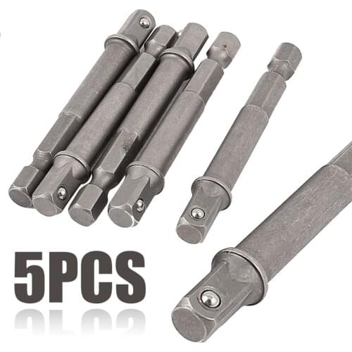 5Pcs/lots C4U0 1/4 Inch Shank Hex Drive Bit Power Extension Drill Socket Adapter