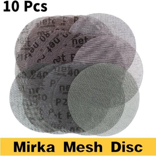 6 Inch Mesh Sanding Disc Dust-free Anti-blocking Hook & Loop 125mm Sandpaper 80-320 Grits Aluminium Oxide For Car Wood Polishing