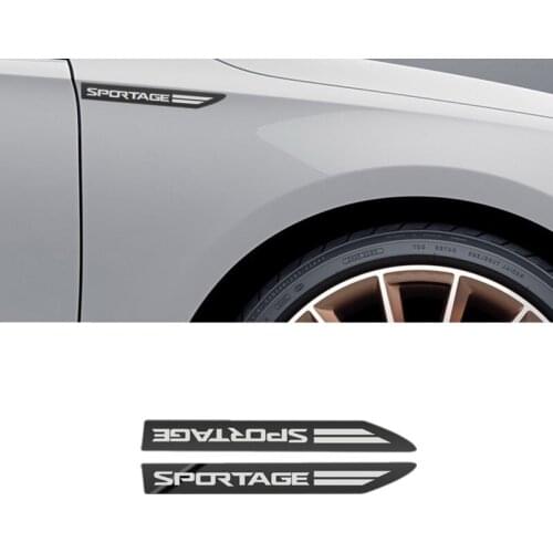 Car Styling 2pcs Side Wing Badge Emblem Fender Sport Car Sticker for KIA SPORTAGE 2017 2018 Accessories
