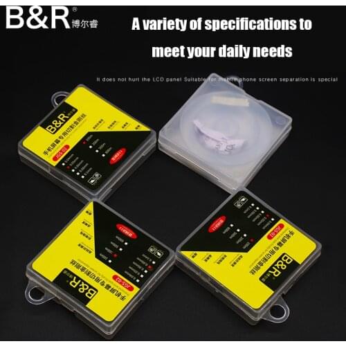 B&R 0.04 0.05 0.06 0.08 0.1MM 100M Cutting Line LCD Screen Separation Diamond Wire Mobile Phone Repair Tools With Storage Box