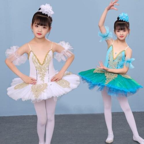 Adult Ballet Professional Dancewear Ballet Tutu Swan Lake Flower Dress Girl Bailarina Ballet Stage Performance Costume For Kids