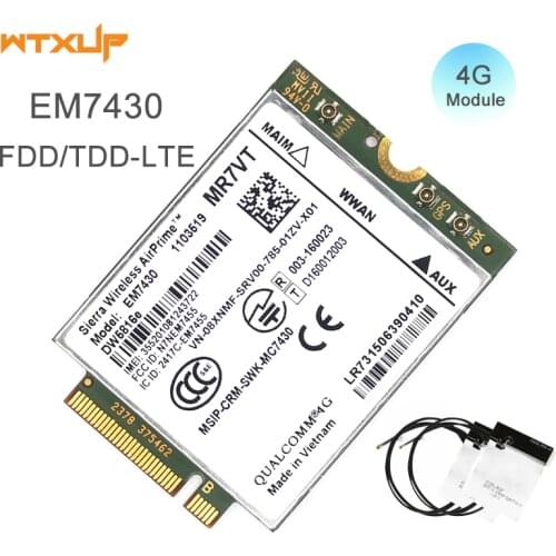 EM7430 DW5816e GOBI6000 4G card LTE DW5816 for Dell Latitude 7280 7285 7290 7389 7390 7480 7490 E7470 Cat6 300M 4G module