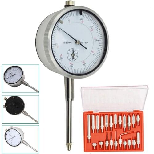 0-10mm 0-25mm 0-30mm Dial Indicator Gauge Accuracy dial test Measurement Instrument Tools dial gauge 22Pcs M2.5 Steel Point Set