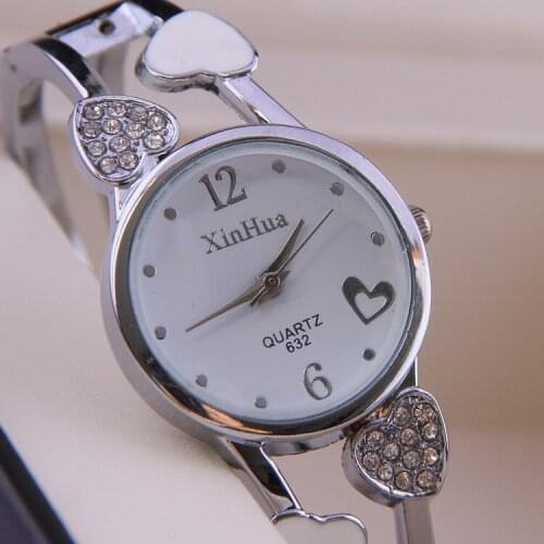 Korean fashion brand heart-shaped diamond bracelet watch quartz watch watches temperament female hand goods wholesale