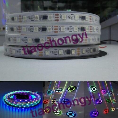 Hot WS2811 IC 5050 SMD LED RGB 5M 150led Dream Color 30LED/M DC12V Pixel Strip White PCB waterproof IP67