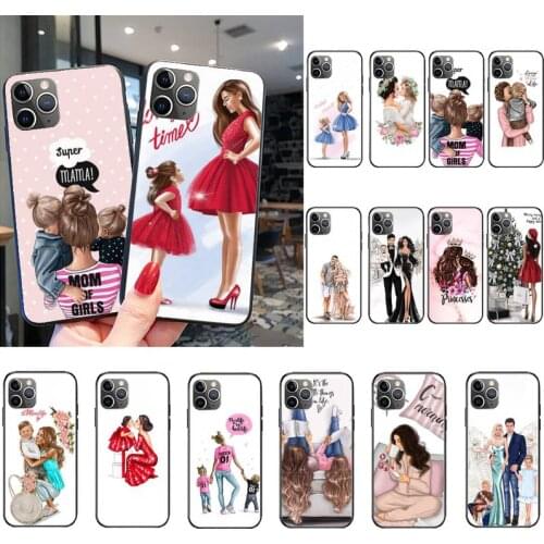 Woman Fashion girl Super Mom baby Phone Case for iPhone 11 12 Pro MAX 8 7 Plus SE 2020