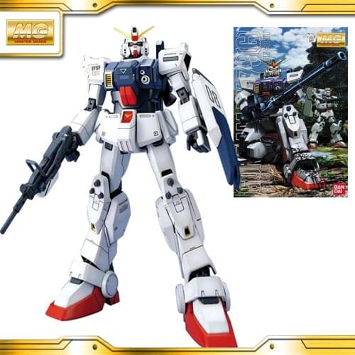 BANDAI GUNDAM MG 1/100 RX-79 Gundam Mass Production Ground Type Gundam model kids assembled Robot Anime action figure toys