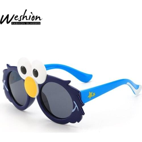 2020 Polarized Kids Sunglasses Boy Girl Cute Cartoon Pelican Sun Glasses Children TAC Eyeglasses Silicone Bendable Safe Shades