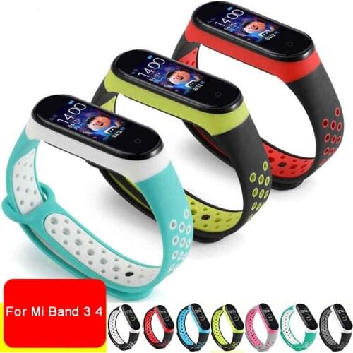 Strap For Xiaomi Mi Band 3 4 Breathable Miband Strap Replacement M3 M4 Plus Bracelet For Xiaomi MiBand 3 4 Smart Watch Wrist