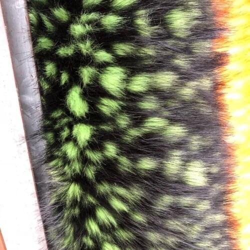 Pink Green Orange 2.5cm Long Hair Imitation Pineapple Jacquard Fox Faux Fur Fabric For Winter Coat Pillow Case Vest Fur Collar