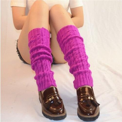 Twist Leg Warmers For Women Girls Wool Acrylic Knit Socks Leg Cover Autumn Winter Japanese Knee Pad Foot Cover Maiden Keep Warm