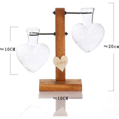 Heart Shaped Test Tube Vase Easy to Clean Planter Decorative Centerpieces