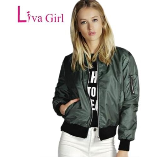 LIVA GIRL Winter Spring Casual Plus Size Coat Women Outerwear Long Sleeve Solid Zipper Jacket Fashion Large Baseball Uniform 3XL