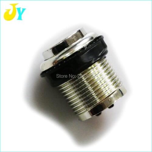10pcs 24mm Chrome plated silver Arcade Push Button with 2.8mm connector microswitch