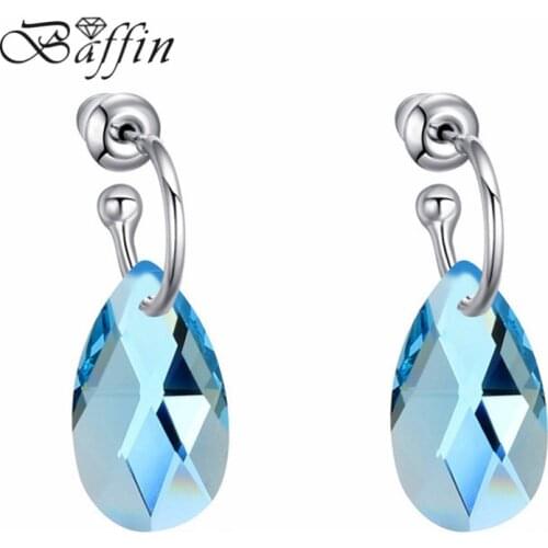 100% Original Crystals From Swarovski Trendy Fashion Earrings for women jewelry brand luxury beautiful earrings jewelry