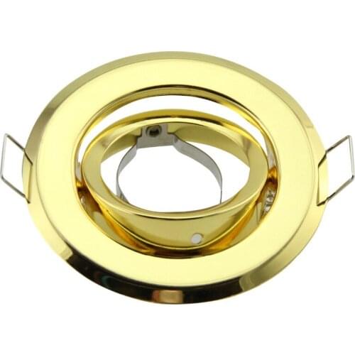 2pcs/lot Spanish Golden Spotlight Trim Rings Round Spot Led Lamp Frame Led Fixtures For GU10/MR16 Spotlight
