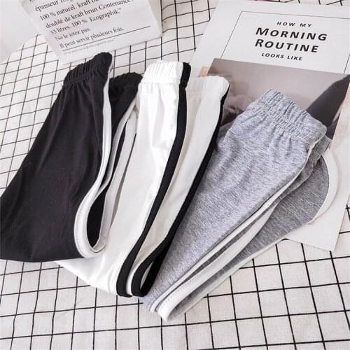 2019 Summer Kids Pants Cotton Stripe Calf-length Pants 2 3 4 5 6 Years Toddler Girls Skinny Pants Casual Boys Pants New Arrival