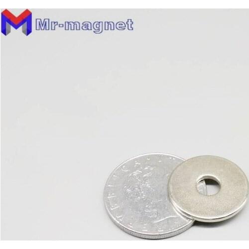 50Pcs N35 Neodymium Magnets 20x1.5mm with Hole 5mm 20x1.5-5mm Rare Earth Neodymium Super Strong magnet NDFeB high performance