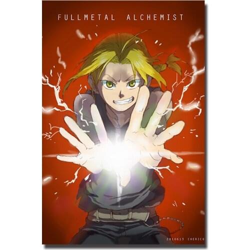 Fullmetal Alchemist Japan Anime Poster Edward Alphonse Winry Roy Von Art Prints Silk Canvas For Wall Pictures Room Decoration-17