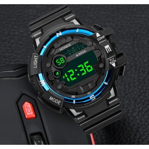 Military Mens Digital Led Watch Date Waterproof Men Sport Outdoor Electronic Watch Rubber Alarm Wrist Watches reloj de hombre