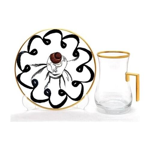 Drop Handles Tea Set 12 pieces Whirling Dervish