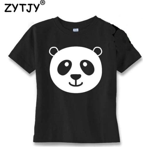 Panda Print Kids tshirt Boy Girl shirt Children Toddler Clothes Funny Top Tees Z-45