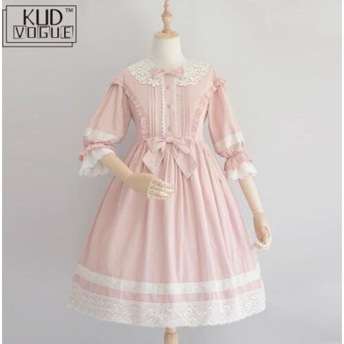 Gothic Lolita Dress Victorian Medieval Lace Black Pink Dress Women Princess Dress Girl Halloween Costume For Girls Plus Size 5XL