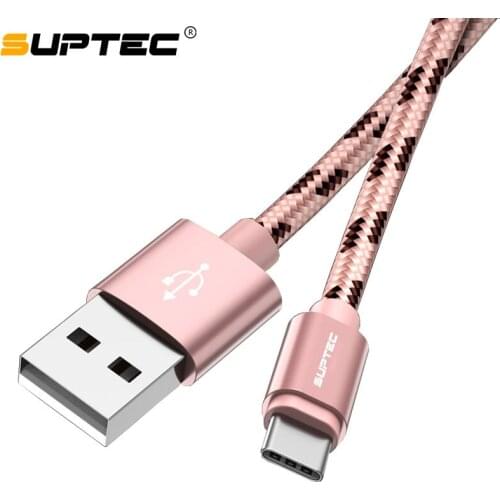 SUPTEC Micro USB Type C Cable 2.4A Quick Charge Type-C Cable for Samsung S9 Huawei Xiaomi Fast Charging Data Cord USB-C Charger