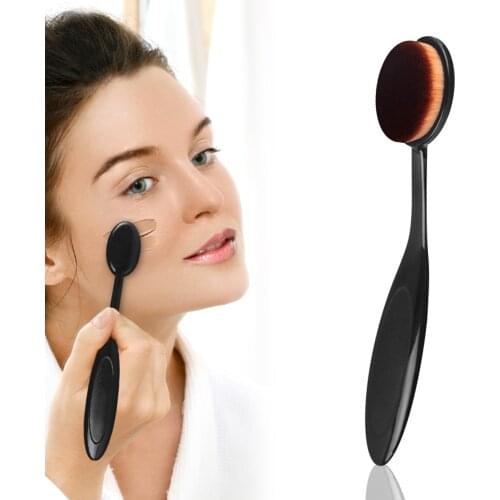 Pinkiou Makeup Brush 1pcs Toothbrush Foundation Makeup Brush for Blending Contouring Blush Powder Concealer (Black)
