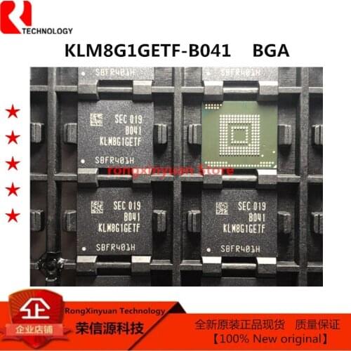 KLM8G1GETF-B041 2020+ FBGA153 KLM8G1GETF B041 KLM8G1GETF MLC NAND Flash Serial e-MMC 64G-bit 64Gx1 100% New Original