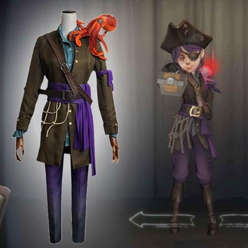 Game Identity V Cosplay costumes Survivor Gardener Emma Woods Cosplay Costume Pirate shipsmith Skin Uniforms Suits Clothes Black