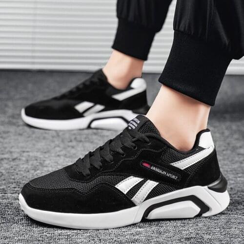 Young Mens Running Shoes Newest Mesh Sneakers For Men Casual Shoes Lace-Up Lightweight Comfortable Breathable Students Shoes