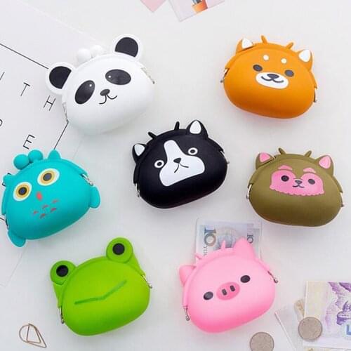 Cute New Girls Mini Silicone Coin Purse Animals Small Change Wallet Purse Women Key Wallet Coin Bag For Children Kids Gifts 2021