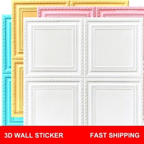 3D Brick Wall Stickers Living Waterproof Foam Room Bedroom Roof DIY Adhesive Wallpaper Art home Wall Decals