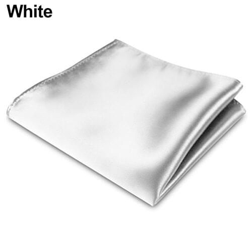 2017 New Mens Satin Solid Plain Color Handkerchief Hanky Pocket Square for Wedding Party