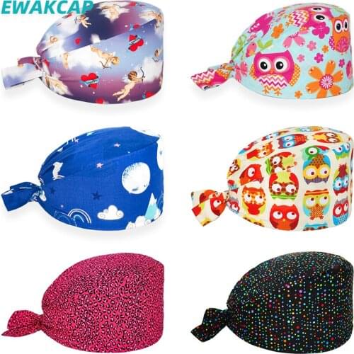 New Surgicals caps adjustable lab caps health workers scrubs hat Pet Grooming Agency work hats Health service staff scrub cap