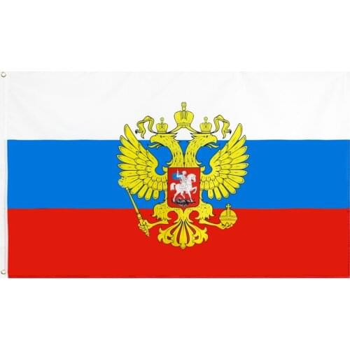 90x150cm Forward Russian National Emblem Bilateral Eagle Russia Flag