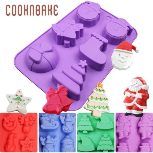 Christmas Silicone Mold for cake Christmas Tree Silicone Handmade Soap Resin Mold Cake Bread Biscuit Candy Chocolate Mould DIY