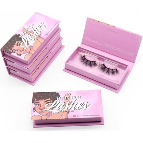 Pink Personalized Custom Eyelash Packaging Empty Box Mink Lashes Wholesale with Packaging Real Mink Lashes Free Lash Tray