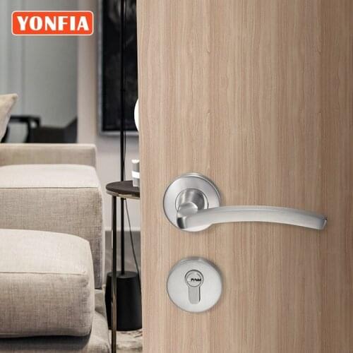 YONFIA 732901 Latest Solid Stainless Steel 304 Door Handle Entry Interior Lever Stainless Steel Door Lock Handles For Wood Door