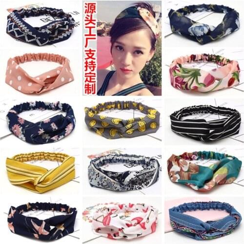 Scrunchies Woman Knotted Turban Hair Accessories for Girls Turban Elastic Hairband Head Wrap Striped Hair Scrunchies Headband