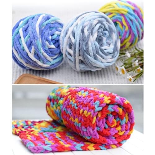 Scarfwool Wool 10 x 100g skeins Cotton Knit Chunky Yarn Knitting velvet chenille HandCraft Chunky Colours BabySoft Crochet DIY