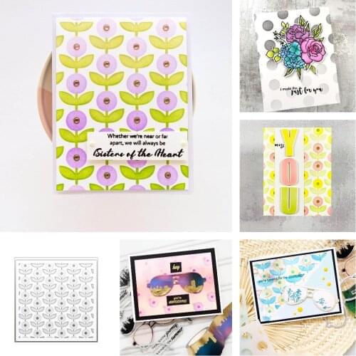 Polka Dot Buds Layering Flower Plant 2021 New Cutting Dies Scrapbook Dariy Decoration Stencil Embossing Template Diy Greeting